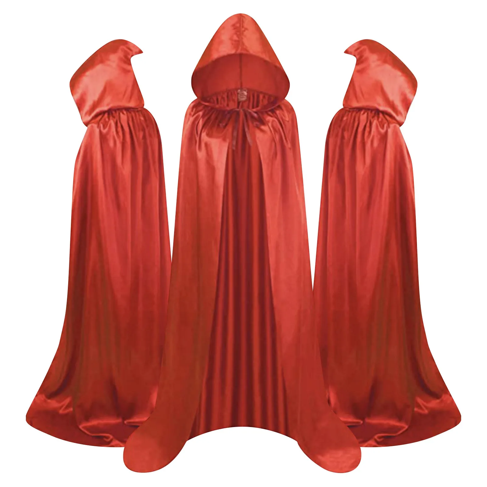 Kapuzenumhang für Erwachsene und Kinder, mittelalterliche Robe, Schnürung, Hexe, Vampir, Cosplay, Kostüme, Halloween-Party, Umhang – Detail 13