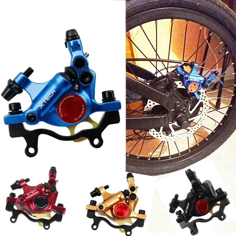 ZOOM XTECH HB100 MTB hydraulische Scheibenbremssättel vorne hinten 160 mm klappbarer Zugdraht schwarz rot Bremse für MTB-Fahrradbremssatz – Detail 6