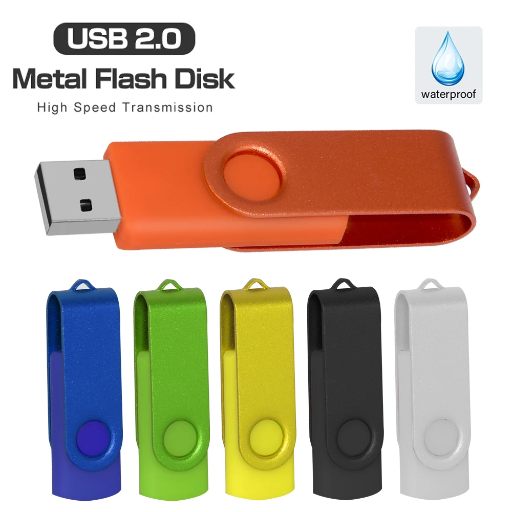 고속 금속 USB 2.0 미니 펜 드라이브, 방수 256GB USB 플래시 드라이브, 휴대용 컴퓨터 플래시 디스크, 128GB, 16GB, 32GB, 64GB, 8GB 