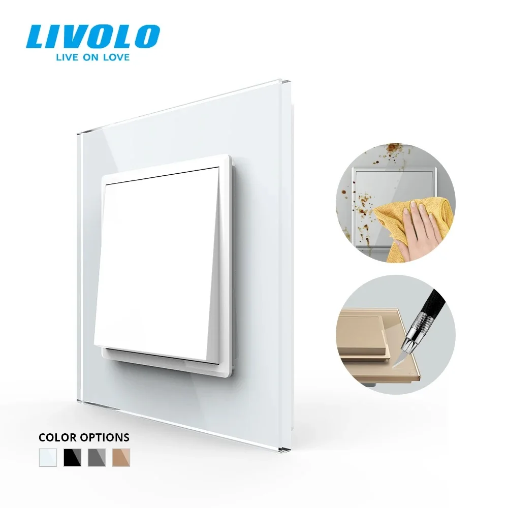 Crystal Glass Panel Push Button Switch