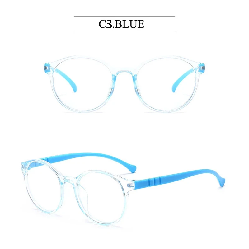 Blaulichtfilter-Brille für Jungen und Mädchen, Niedliche Bunte Runde Brillen für Outdoor und Autofahren, Kinder-Brille mit Klarem Anti-Strahlungs-Filter – Detail 9