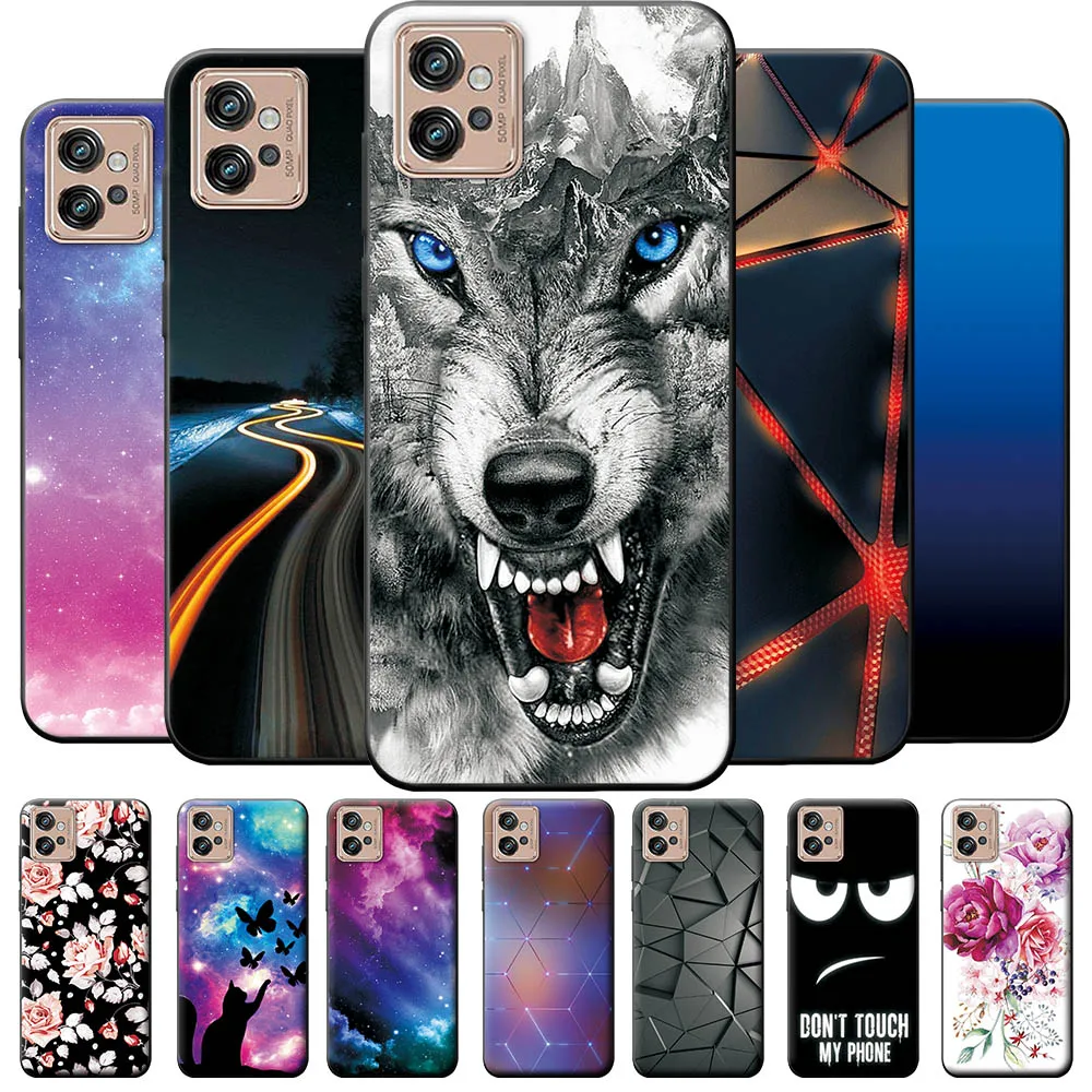 Per Motorola Moto G32 Custodia Per Moto G32 Custodie Antiurto Per Moto G32 G 32 6.5 ''Marmo Nero Tpu Cover Posteriore In Silicone Shell