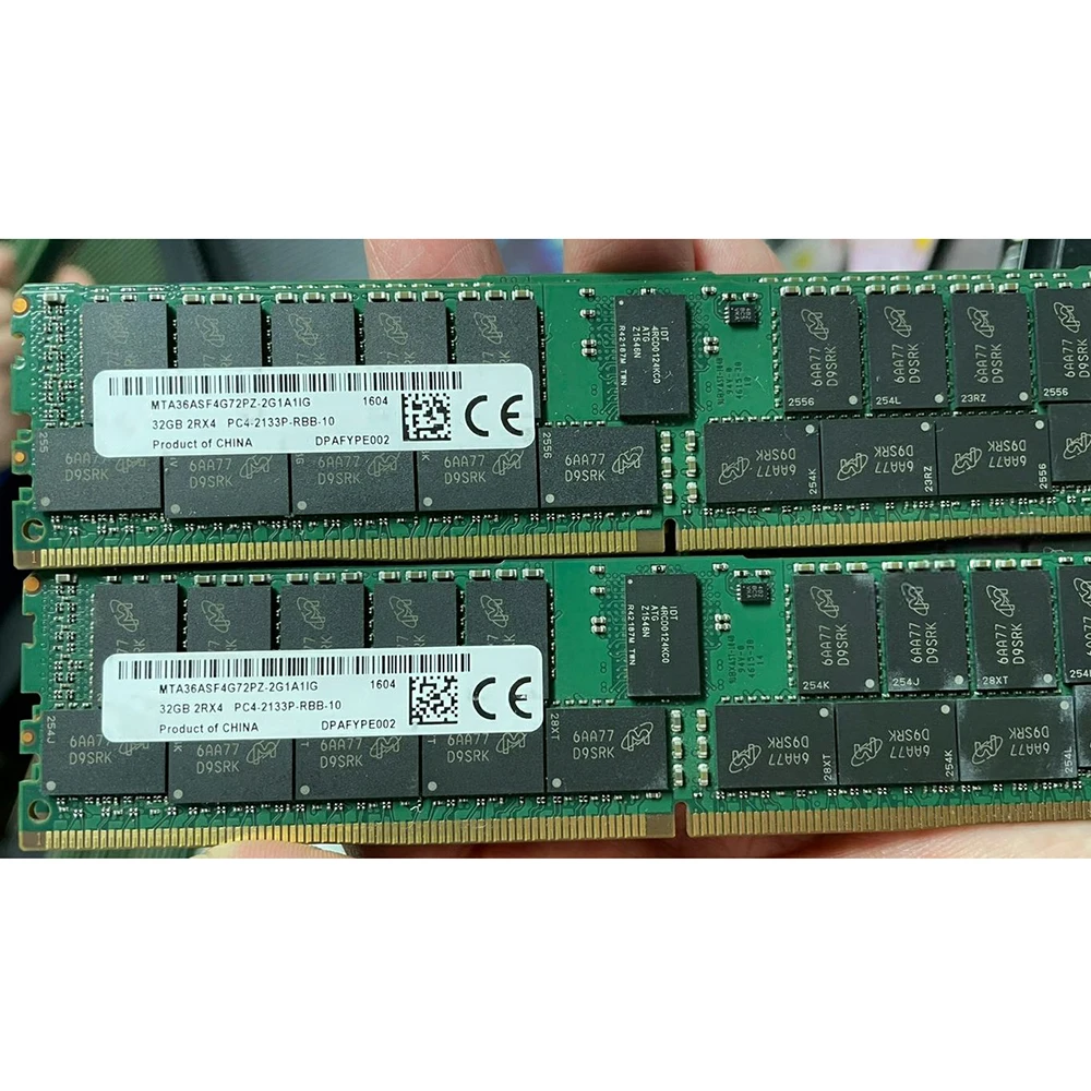 1Pcs RAM For MT 32G 32GB 2RX4 DDR4 2133 ECC REG Memory MTA36ASF4G72PZ-2G1A1IG/2G1A1IK 4 1Pcs RAM For MT 32G 32GB 2RX4 DDR4 2133 ECC REG Memory MTA36ASF4G72PZ-2G1A1IG/2G1A1IK - Image 2