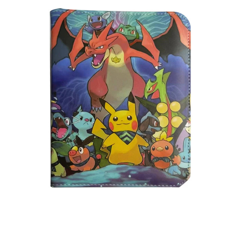 

Pokemon Card Album 400 Cards Binder PU Leather TCG Game Zipper Card Pages Double Side POCKETS Sealed Fixed Page for MTG/PTCG