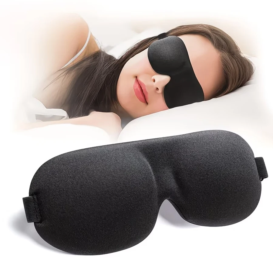 Luxurious 3D Light-Blocking Sleep Mask with Noise Reduction, Hypoallergenic and Skin-Friendly, Perfect for Restful Sleep, Travel, and Relaxation