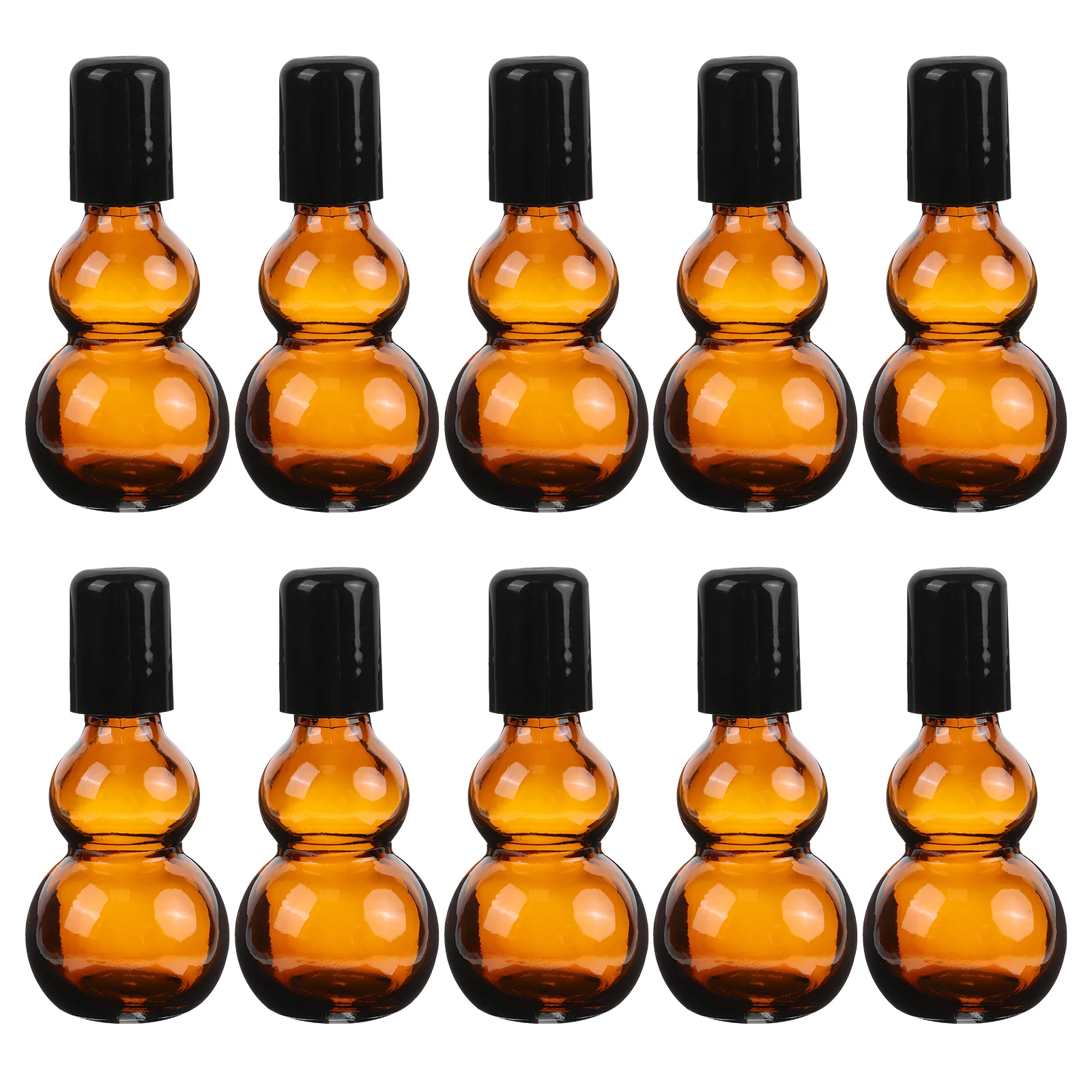 

10 Pcs Gourd Roller Ball Essential Oil Bottle Sample Bottles Glass Perfume Container Simple
