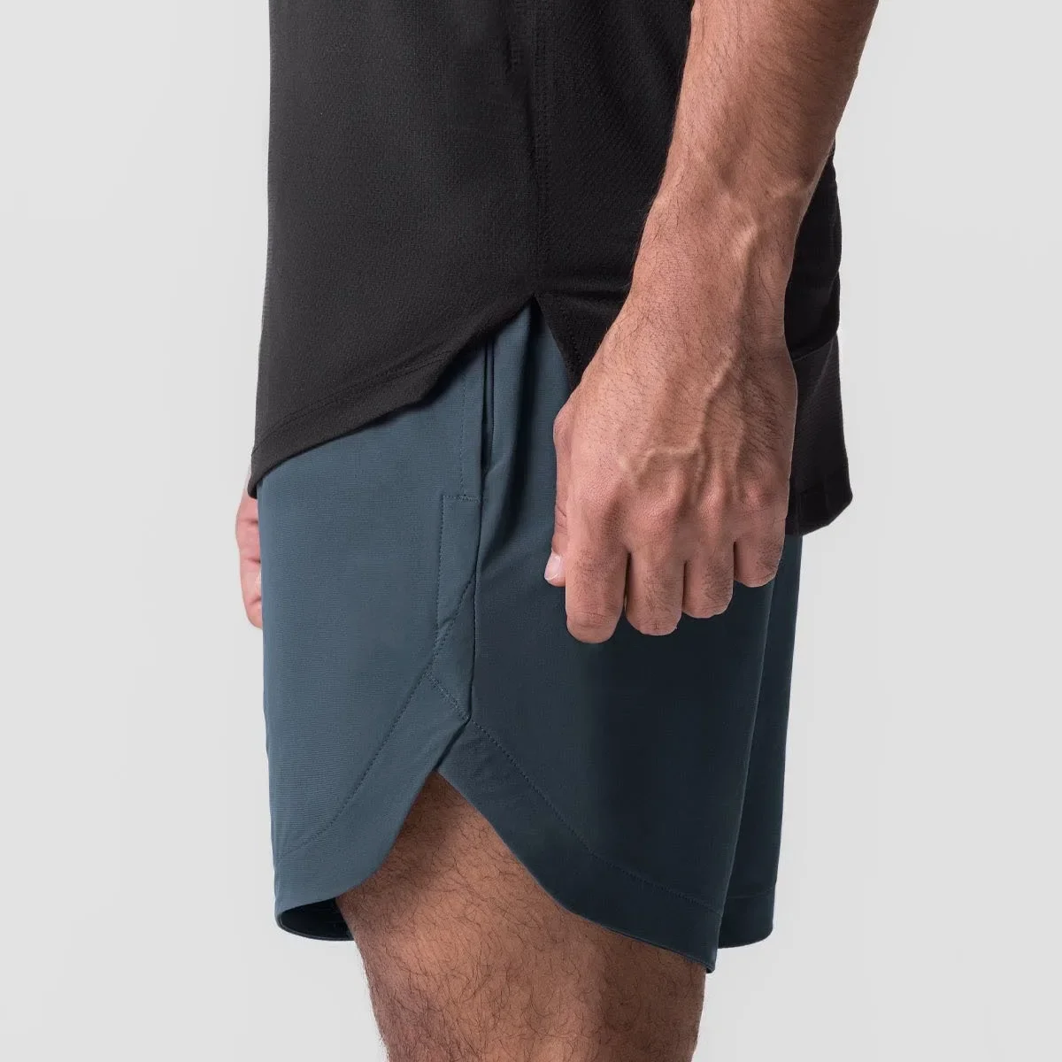 American Style Casual Quick Dry Woven Men's Shorts Fitness Exercise Pockets Sports Pure Color Pants Skateboard Long Trousers