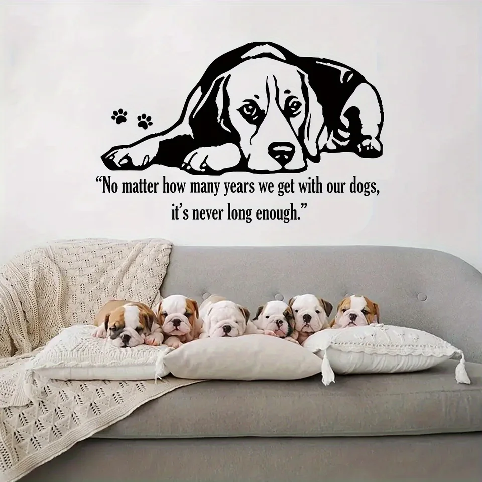 Adesivi Murali VinBee Zampe Di Cane 40 Pezzi - Decorazione Rimovibile Per Cameretta, Fai Da Te, Multimisura - 4