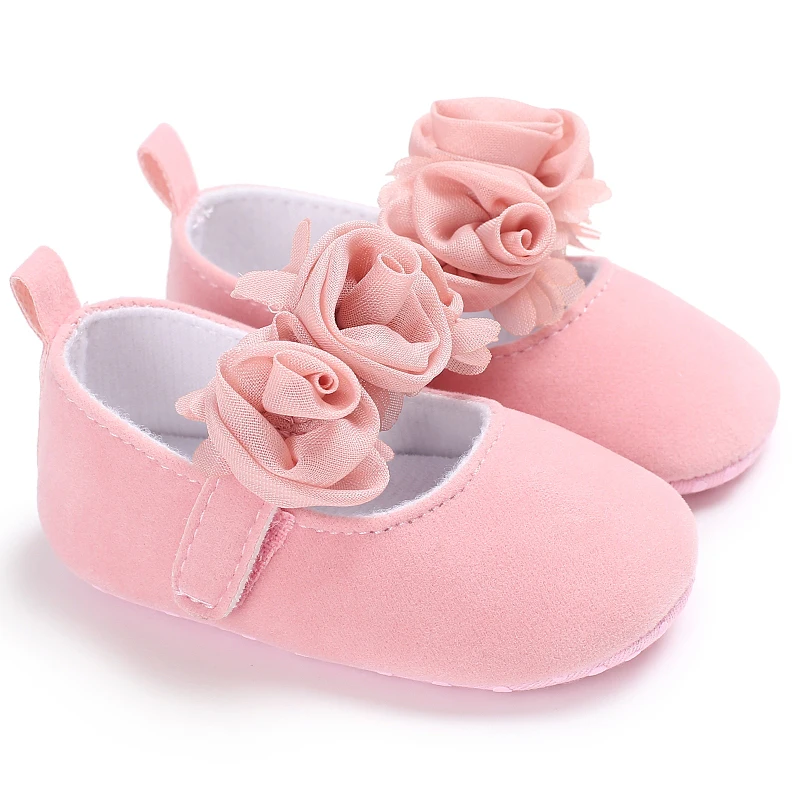 Baby Girls Fashion Lace Lace Solid Color Princess Shoes Comfortable Soft Sole Non-Slip Toddler Shoes White Baptism First Walker