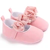 Baby Girls Fashion Lace Lace Solid Color Princess Shoes Comfortable Soft Sole Non-Slip Toddler Shoes White Baptism First Walker 2