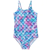 Baby Swimwear Girl Summer Swimming Beachwear Children Pool One Piece Kids Mermaid Clothes Sleeveless Straps Swimsuit 3-10 Years 3