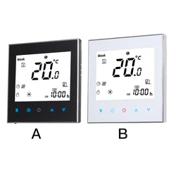 LCD Display Smart Thermostat Room Heater Temperature Controller  Boiler Heating Interface  Black