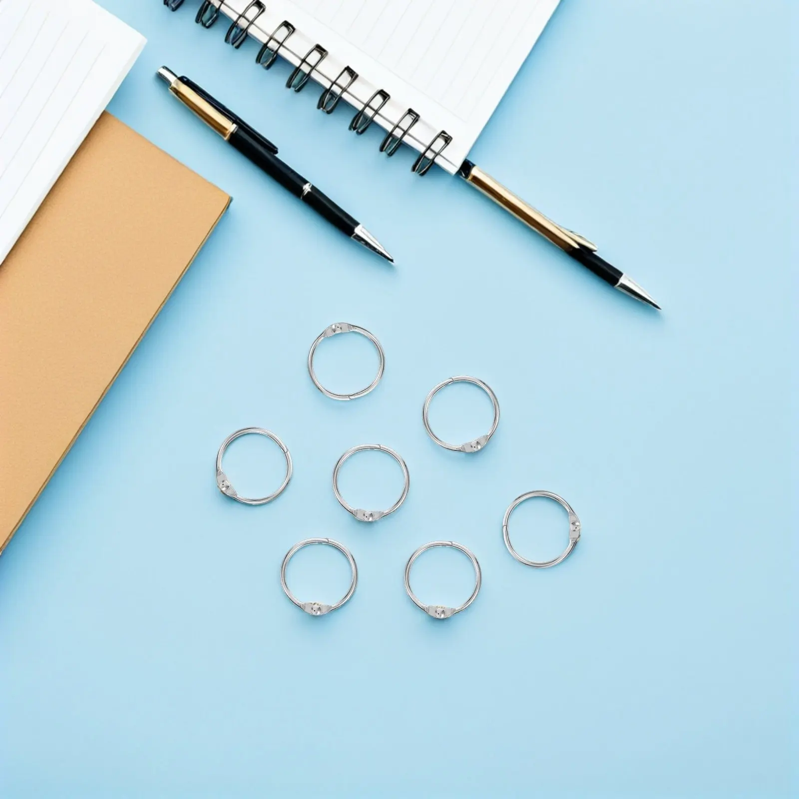 100개입 튼튼한 철제 바인더 링, 오픈형 카드 링 디자인, 루즈리프 용지, 인덱스 카드, 사진 앨범, 다이어리 바인딩, 책 바인딩용