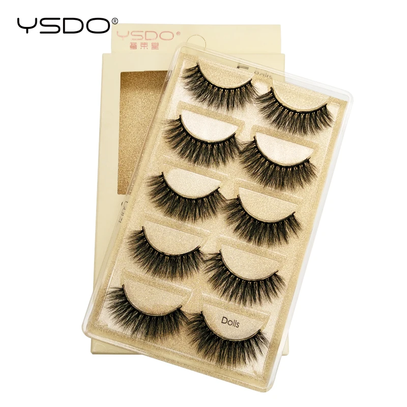 Mink False Eyelashes Winged Thick Volume Dramatic Fake Lashes