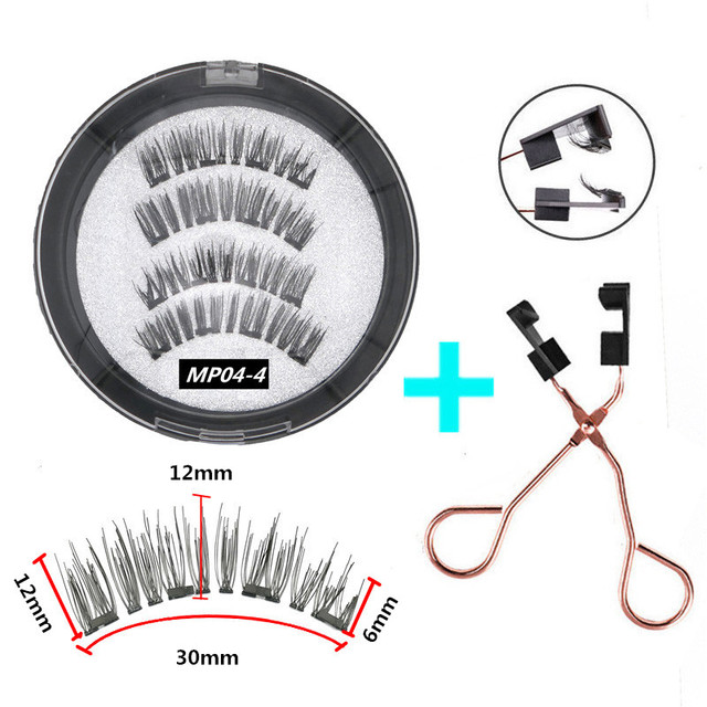 Pairs of Magnet Magnetic Eyelashes, Natural Handmade Mink hair, Reusable
