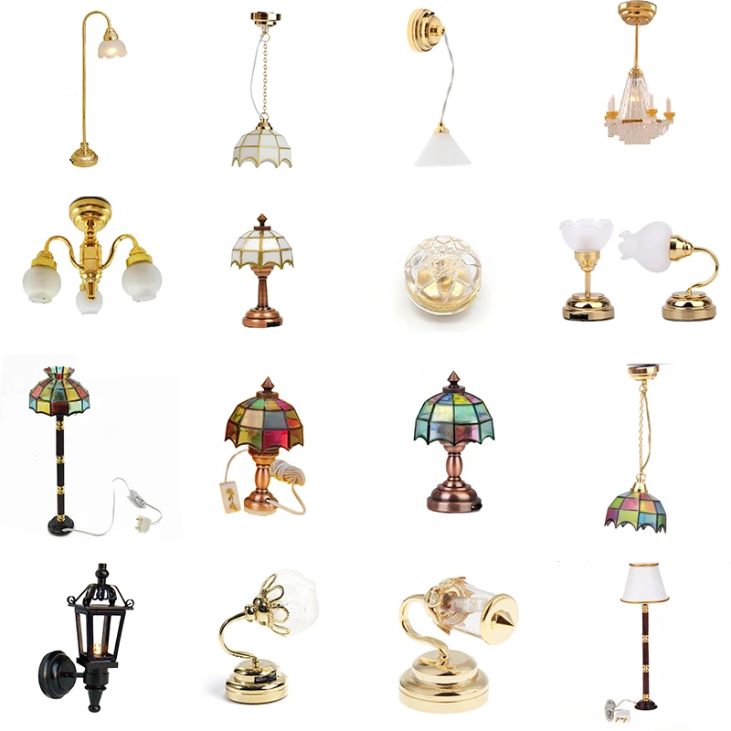 Table Lamp Dollhouse Miniature Dollhouse Lamps Furniture Lamp Doll