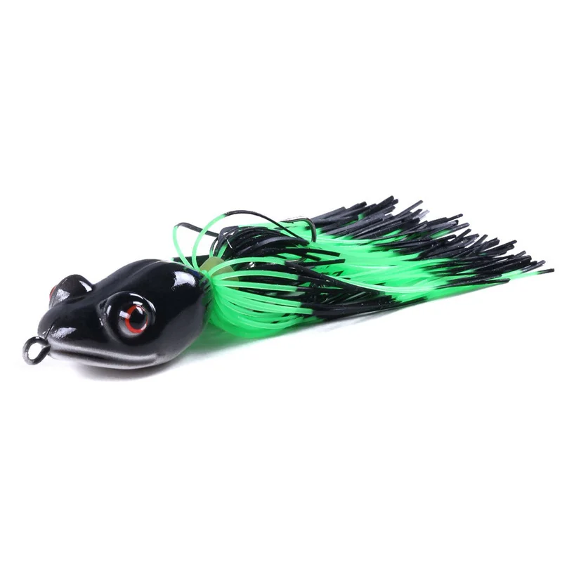 Esca da pesca 10cm 9.4g esca con ami da pesca pesce gatto Top Water Bionic Plastic Ray Frog artificiale occhi 3D attrezzatura da pesca