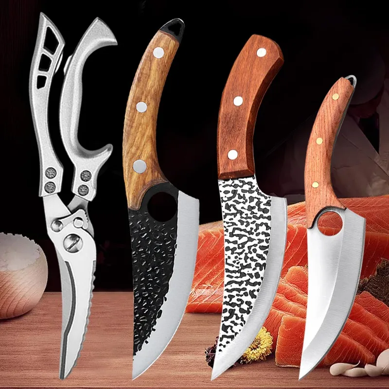Meat Cleaver Kitchen Knife Stainless Steel Butcher Boning Vegetable Slicing