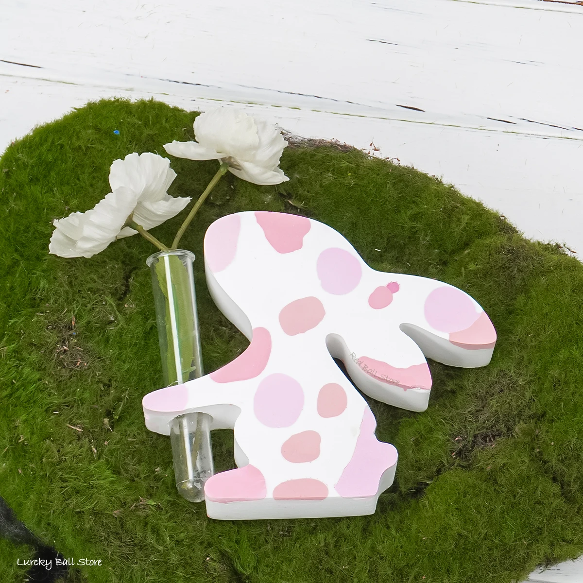 DIY Rabbit Shape Hydroponic Vase Silicone Mold New Resin Plant Stand Plaster Concrete Test Tube Flower Pot Molds Home Decor silicone mold