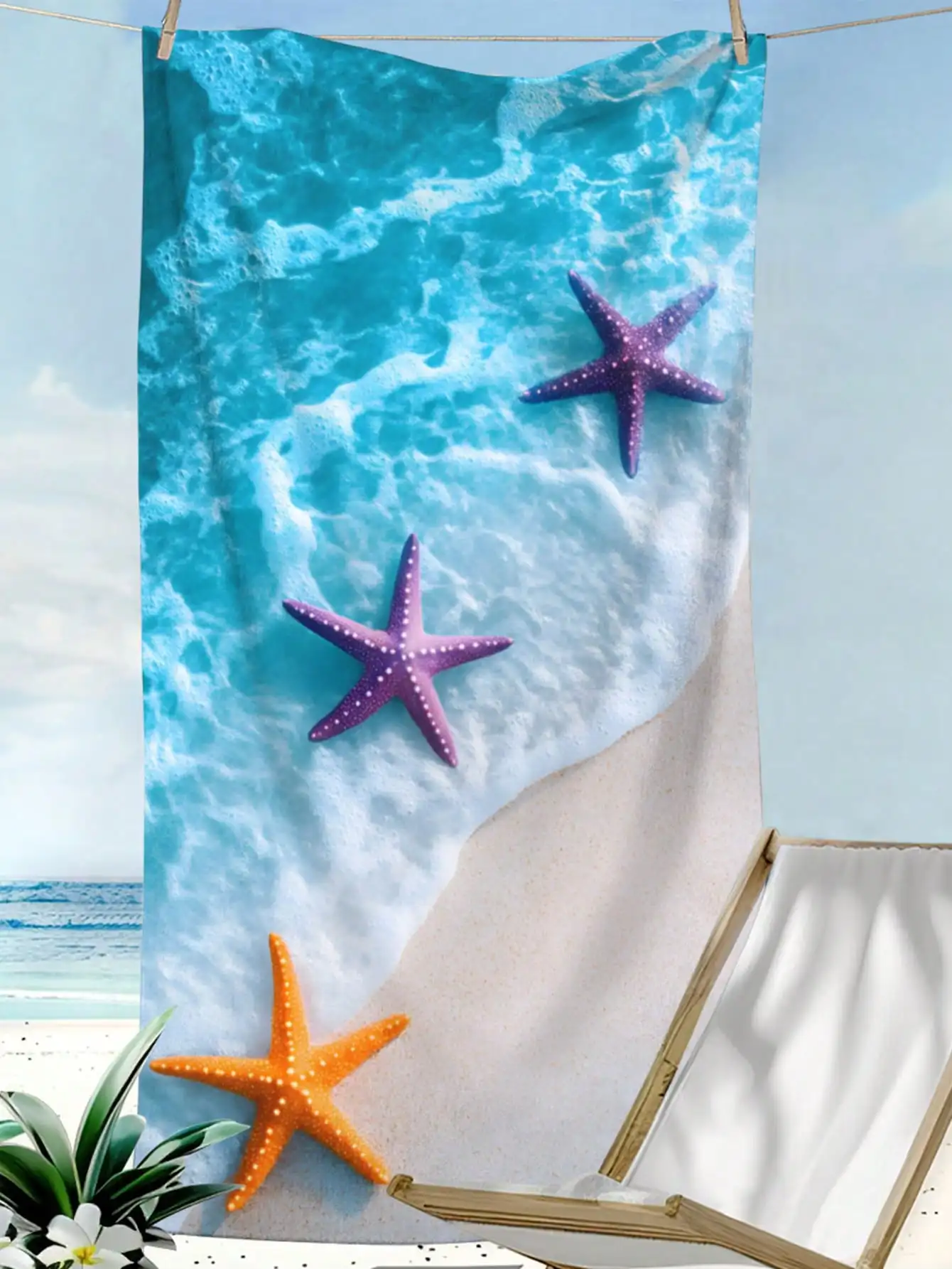 1 Pc Mandala Pattern Beach Towel, Super Soft Rectangular Printed Beach Scarf Shawl Beach Mat Bath Towel 2