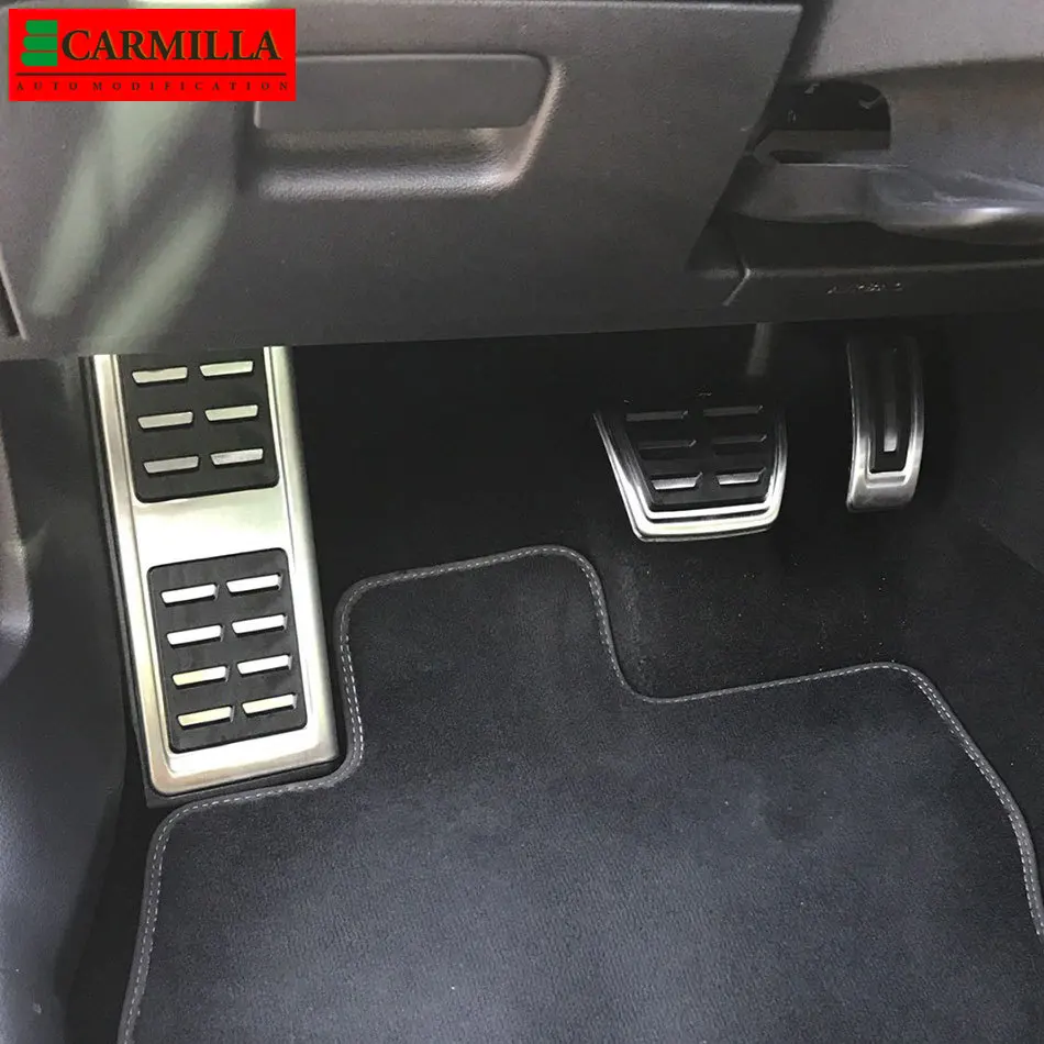 Car Accessories Car Pedals Pedal Cover Stainless Steel Pedal Cover Car Pedals For Audi A3 8V 2013 2014 2015 Stainless Steel Gas Brake Footrest