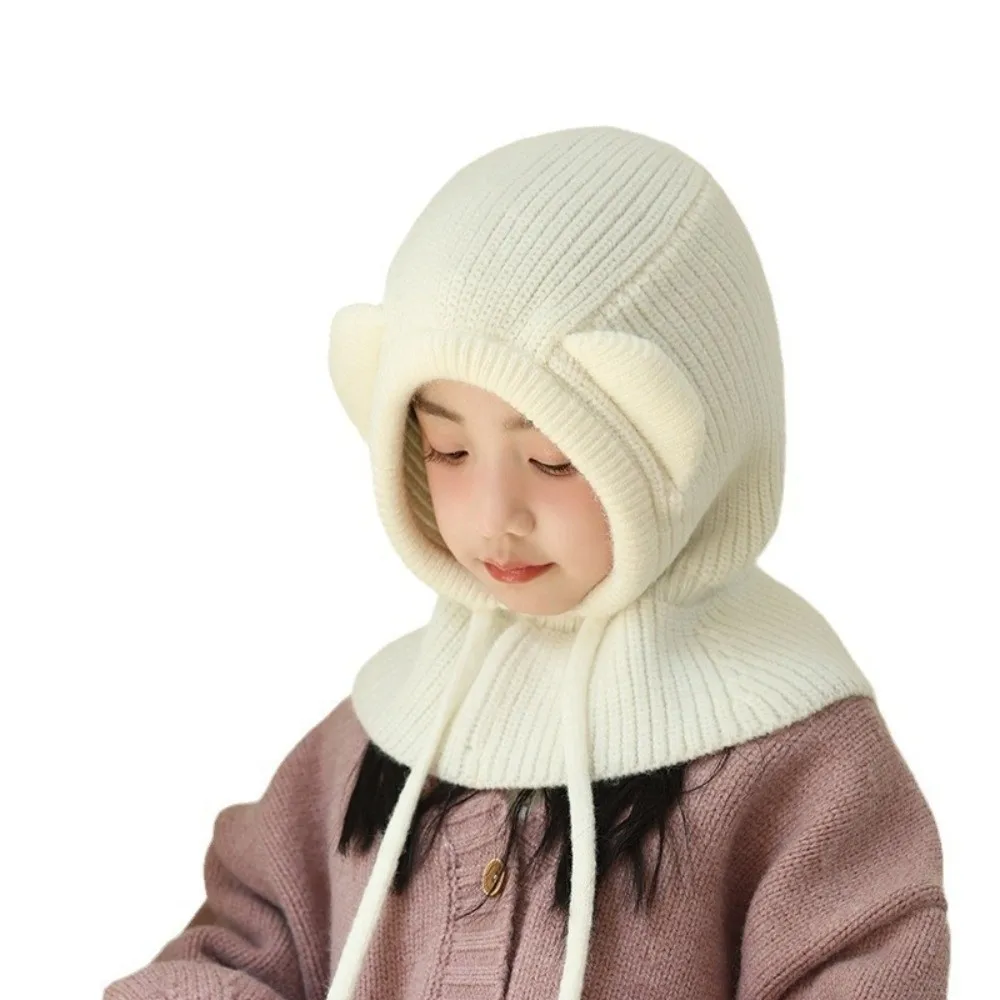 Polyester Fiber Kids Ear Protection Beanie Hat
