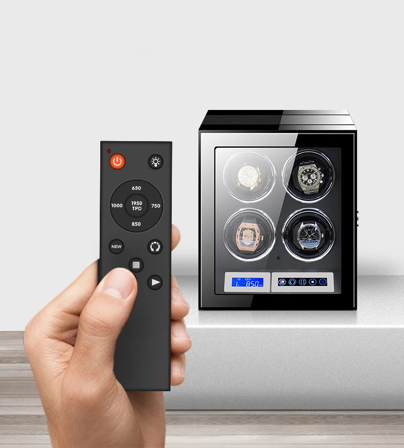 Luxury 24-30 Slot Automatic Watch Winder Safe Box with Fingerprint Lock, Touch Screen, ... - SKU LAWW0927 - UGI Packaging