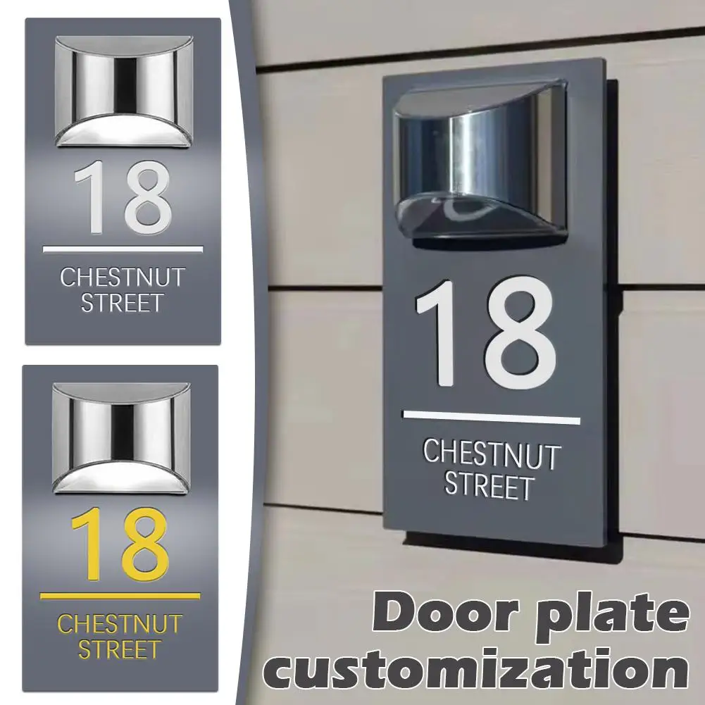 PersonalizedHouseNumberwithSolarLightsCustomLightUpHouse