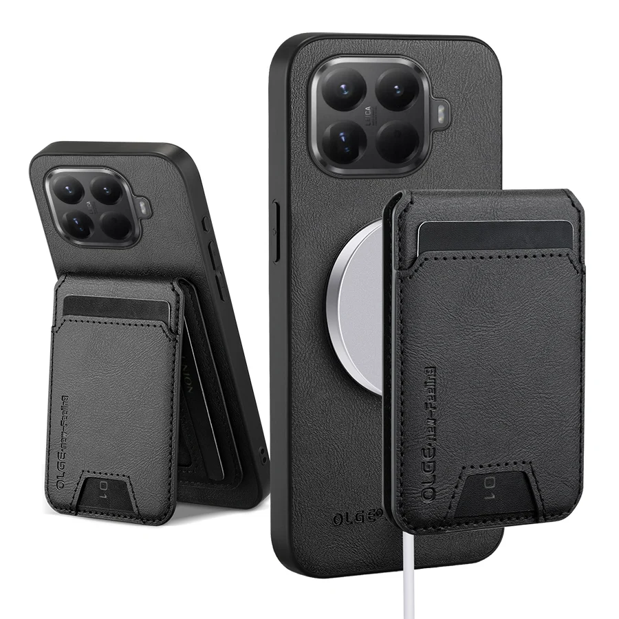 Magnetic Leather Wallet Card Holder Case with Stand Feature and Soft Back s