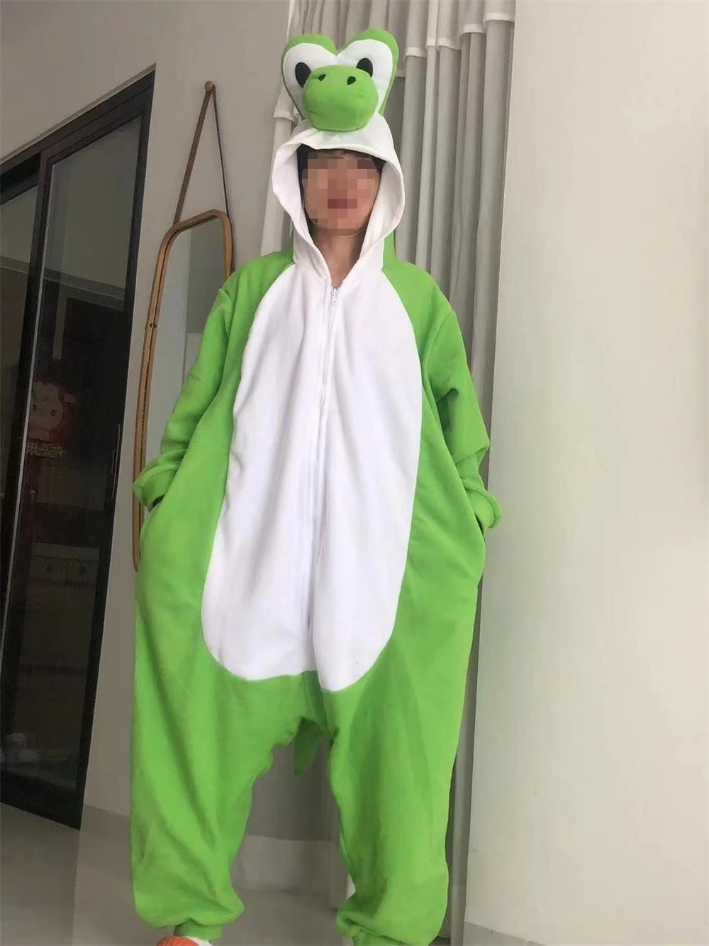 Anime Dla Dorosłych Yoshi Cosplay Kostiumy Na Halloween Zielone Kombinezony Obcych Xmas Karnawałowe Śmieszne Piżamy Kigurumi