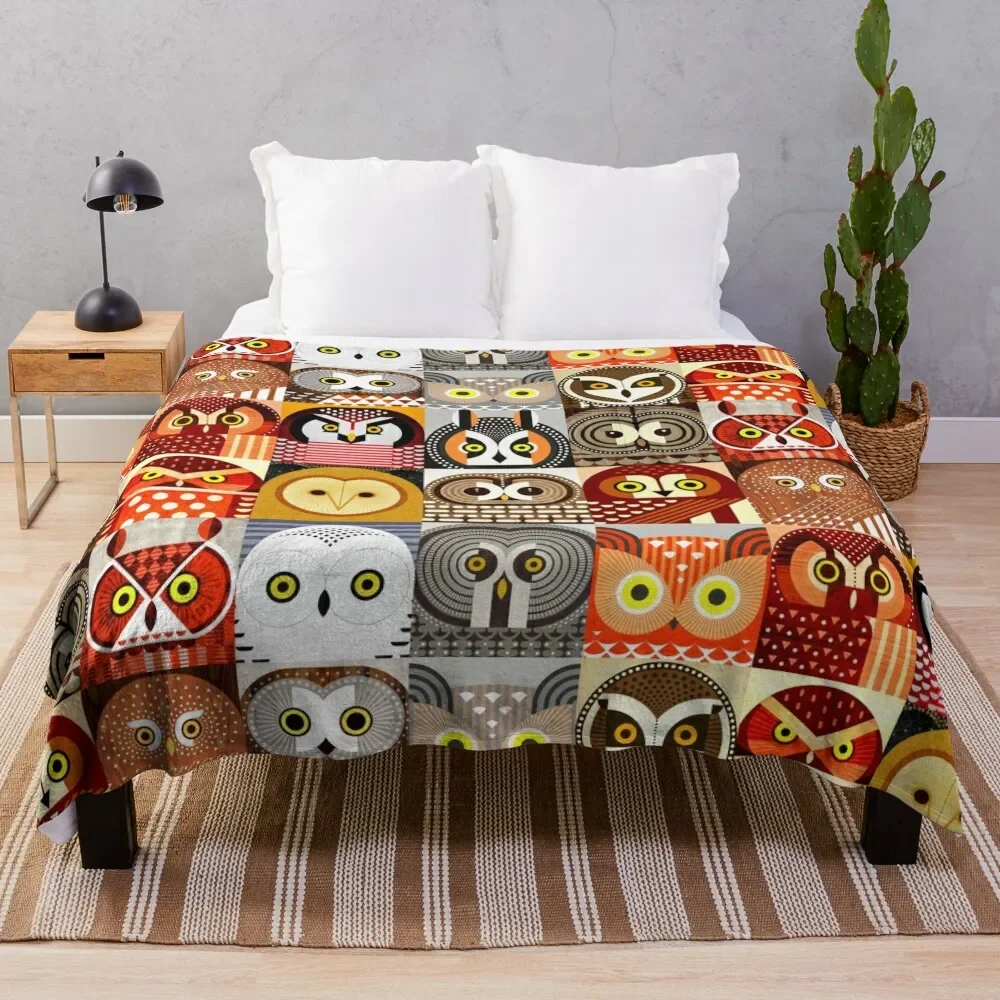 

North American Owls Throw Blanket Fashion Sofas Thermals For Travel Summer For Decorative Sofa Blankets