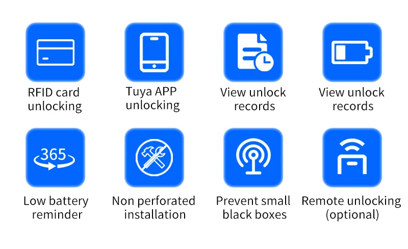 Tuya Smart Drawer Cabinet Invisible Lock Keyless Unlock Furniture Locker Safe El