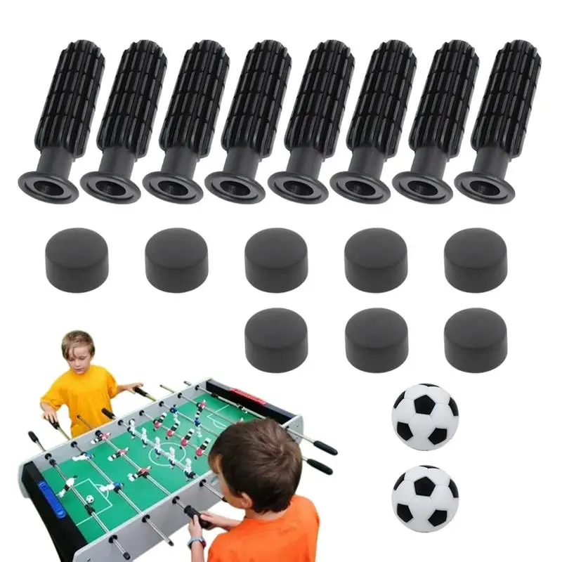 Table Football Set Portable Toothed Soccer Handles Replacement Parts Outdoor Play Toys Non-Slip Indoor Game Accessories For Kids