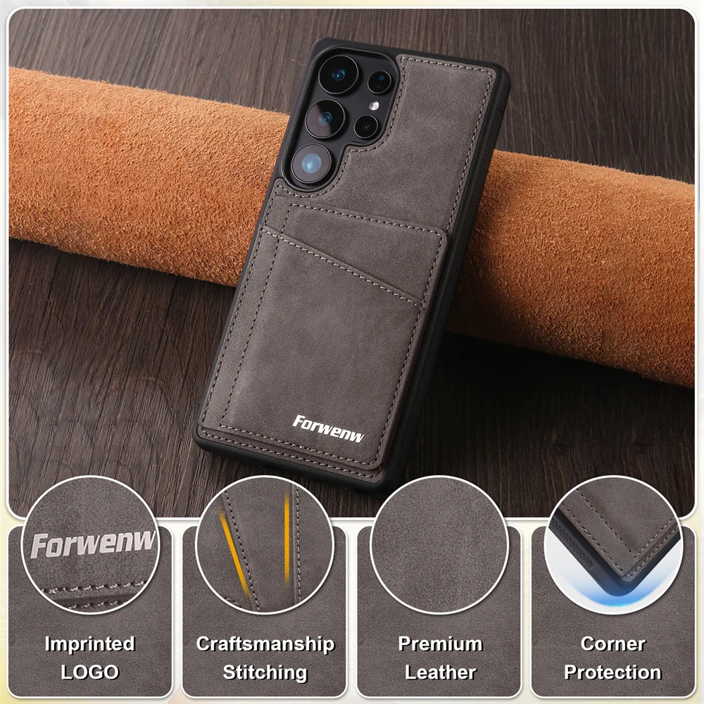 Retro Style Leather Phone Case - New and Enhanced Protective Cover