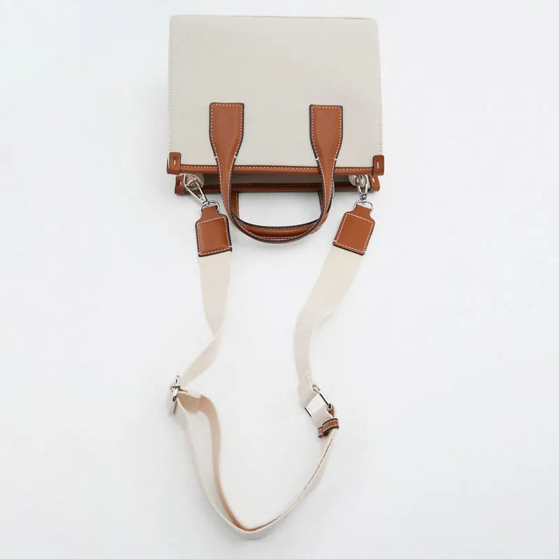 2022 New Luxury Brand Canvas Leather Handbag Women Fashion Trendy Shopping Bag Crossbody Beach Bag Classic Woody Tote Bag