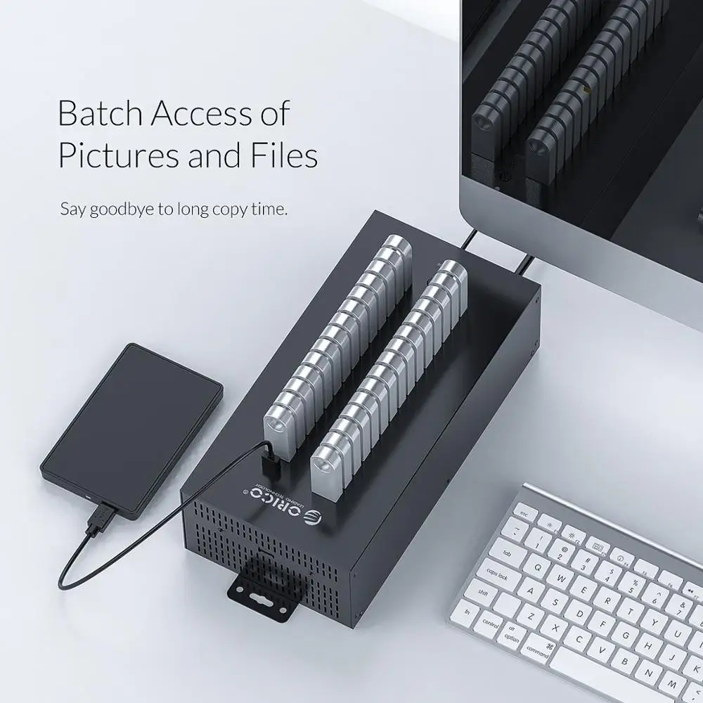 ORICO USB 허브 산업용 등급 스플리터, 150 포함, 300W 분리형 전원 U 디스크 복사 테스트 도킹 스테이션, PC  액세서리, 30 포트, 20 포트 - AliExpress