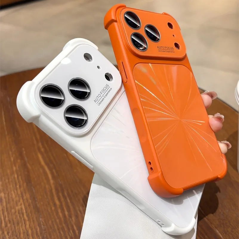 Luxury 6D Colorful Laser Aurora Shockproof Phone Case with Air Soft Bumper & Glass Camera Protection