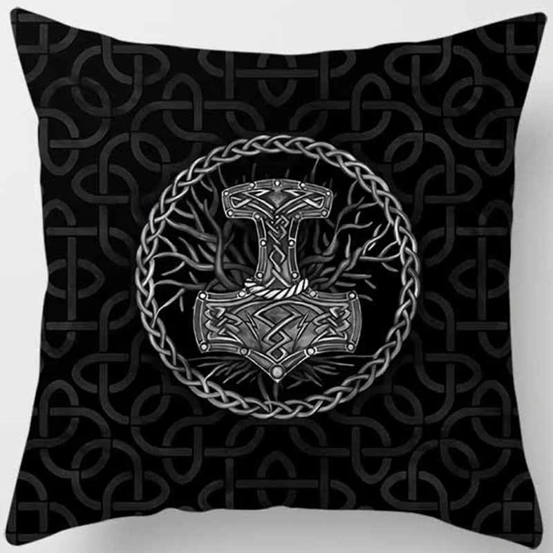 Dark World Tree Print Pillow Cover Home Decor Car Sofa Cushion 3