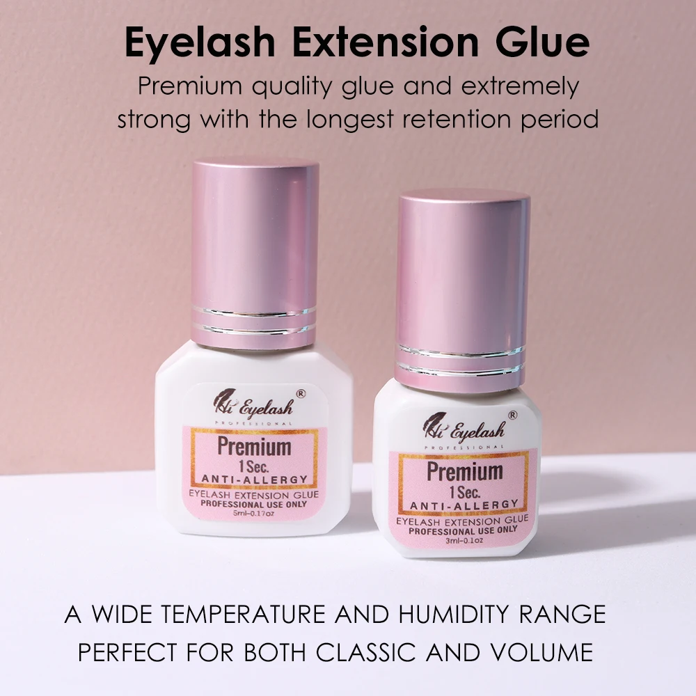 

Sensitive Eyelash Extension Glue 3ml 2pcs Black Strong Adhesive for Lash Extensions Adhesive Professional Supplies Custom Logo