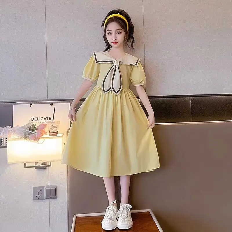 

Fashion Summer Kids Girls Dress Children Ball Party Casual Dress Birthday Dresses For Girl Teenage Vestidos 6 8 10 12 Year