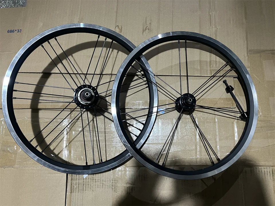 990グラムaceoffix 1〜3速度ダークホイールセットブロンプトン用