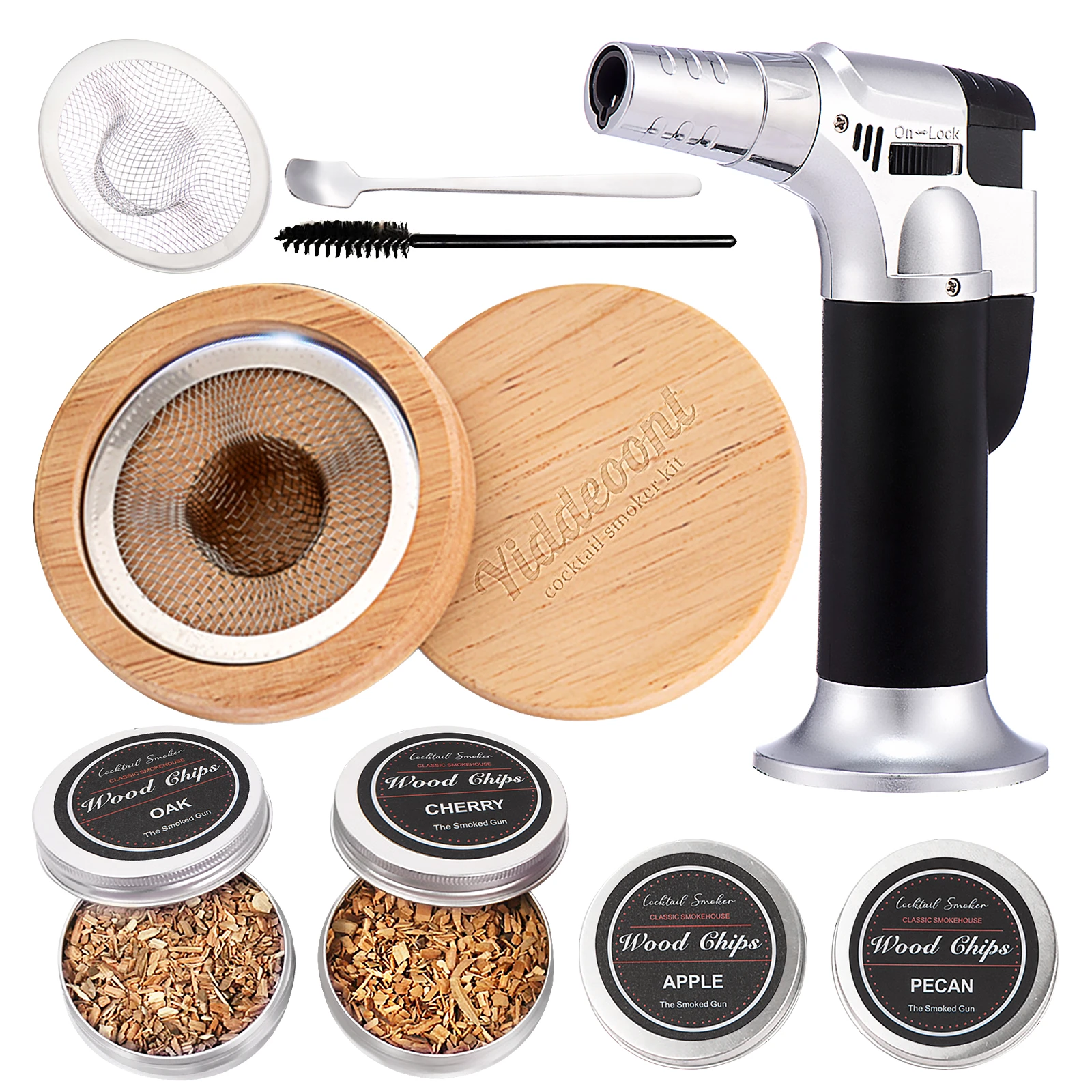 Cocktail Smoker Kit with Torch, Old Fashioned Kit, Drink Smoker Infuser