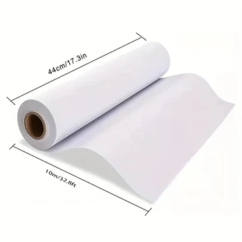 White Drawing Paper Roll 10m Art Paper Roll 44CM X 10M Painting Sketching Paper for Easel Paper, Bulletin Board Paper Gift Wrap