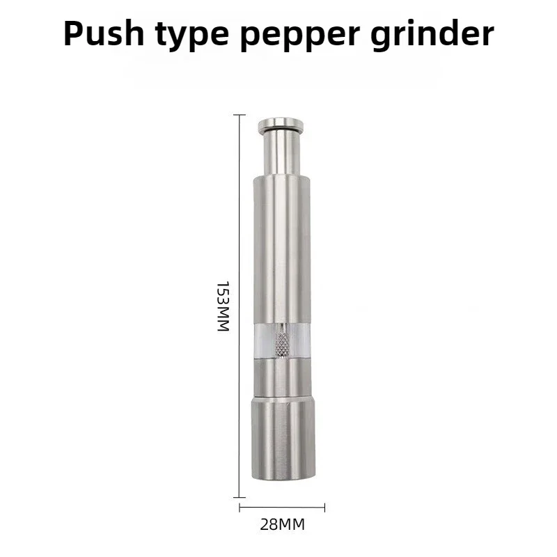 Premium Stainless Steel Manual Spice Grinder-Adjustable Salt & Pepper Mill with Ceramic Core, Durable Kitchen Tool