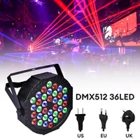 36 LED Stage Flat Par Lighting Effect DJ Disco Party Christmas Bar Club Wedding Show Lights Voice-activated Colorful Light 2