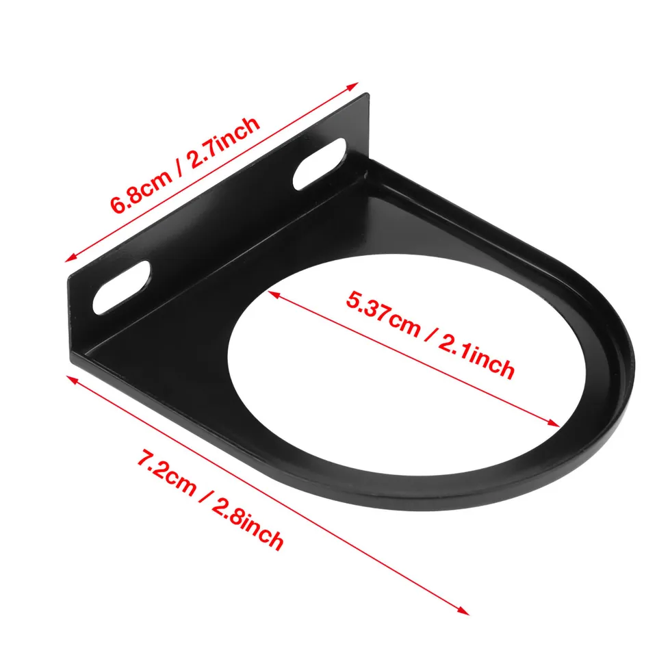 Support Double Pour Jauges 52mm - Montage Sur Colonne - Style Racing - Noir ABS