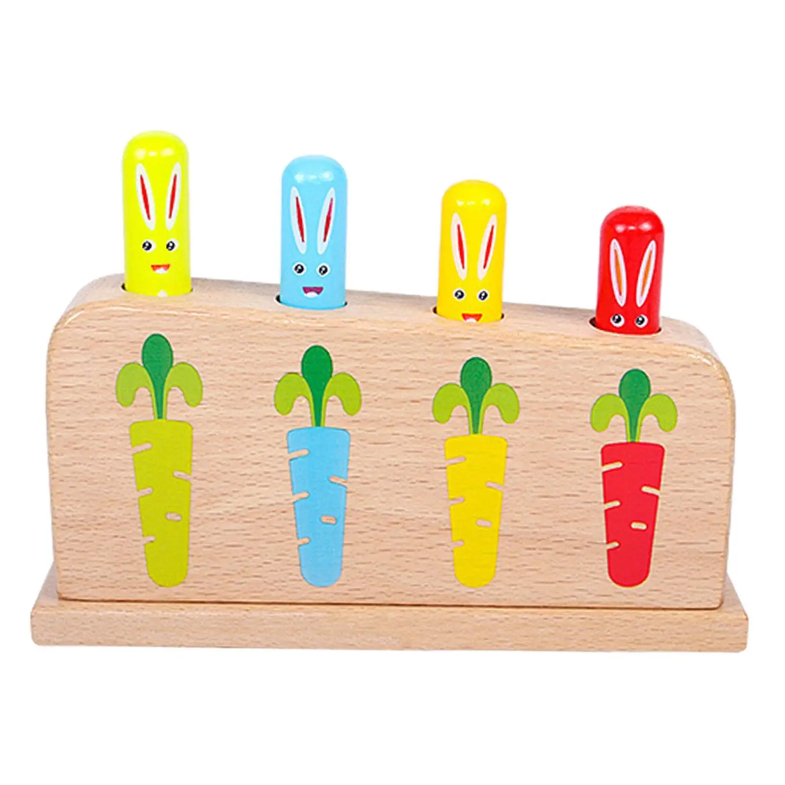 Traditional Baby Wooden Up Party Favor Colorful Spring Toy