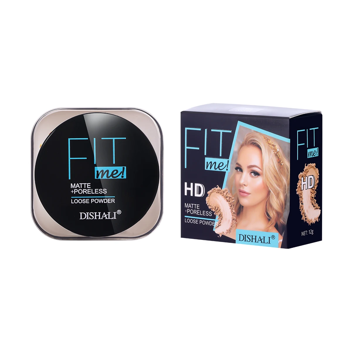 DISHALI Fit Me-polvo suelto mate, suave, refrescante, ligero, translúcido, maquillaje resistente al agua de larga duración