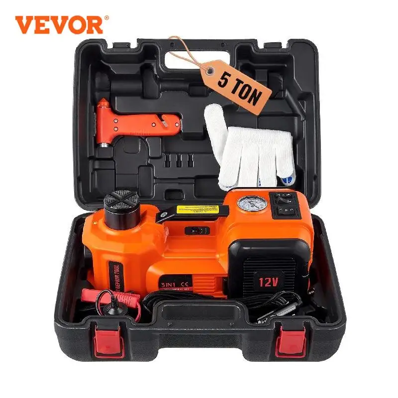 VEVOR 5 Ton Electric Car Jack 11023 LBS Hydraulic Jack Lift Portable Car Jack for SUV MPV Sedan Truck Change Tires Garage Repair 1