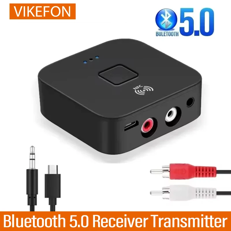 Adaptateur Bluetooth 5.0 NFC - Transmetteur/Récepteur 3-en-1 Pour TV, PC, Voiture - AUX/RCA/Numérique